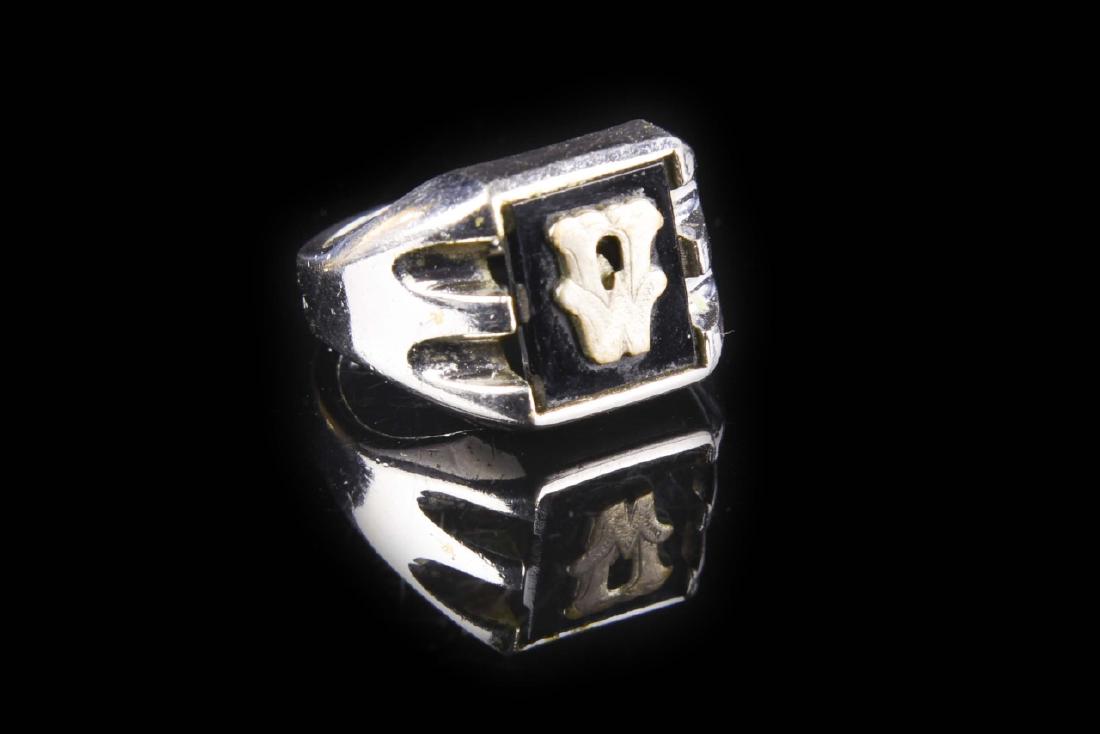 18K Platinum Ring With Onyx Inlay (1 of 4)