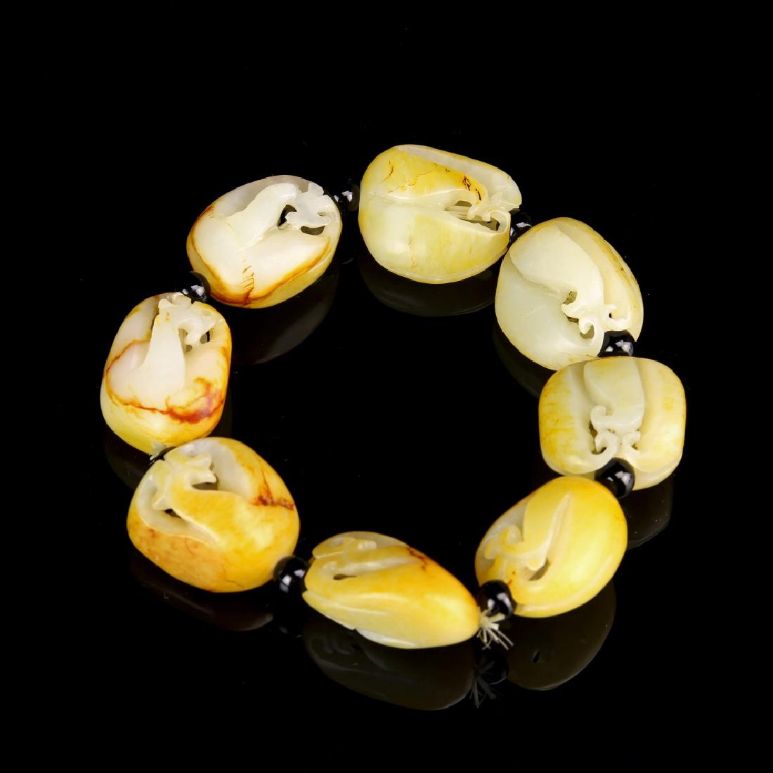 Chinese Jade Beaded Bracelet (1 of 3)