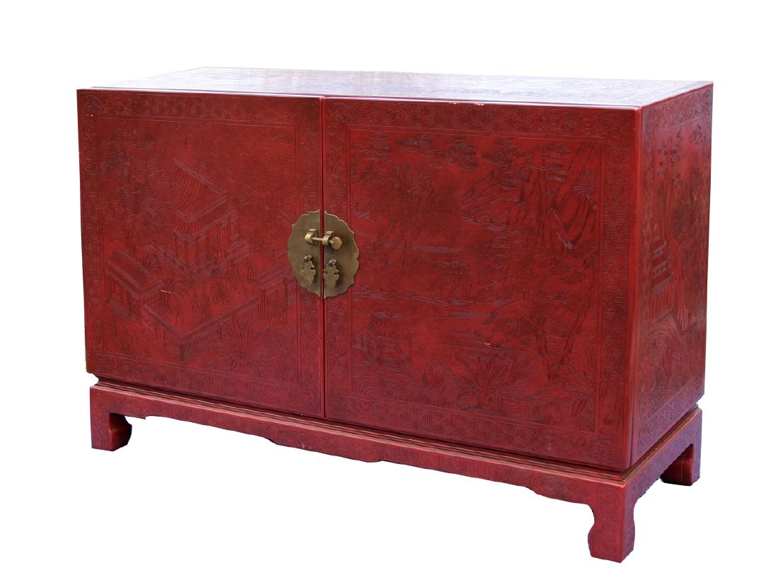 Chinese Lacquer Cabinet (1 of 4)