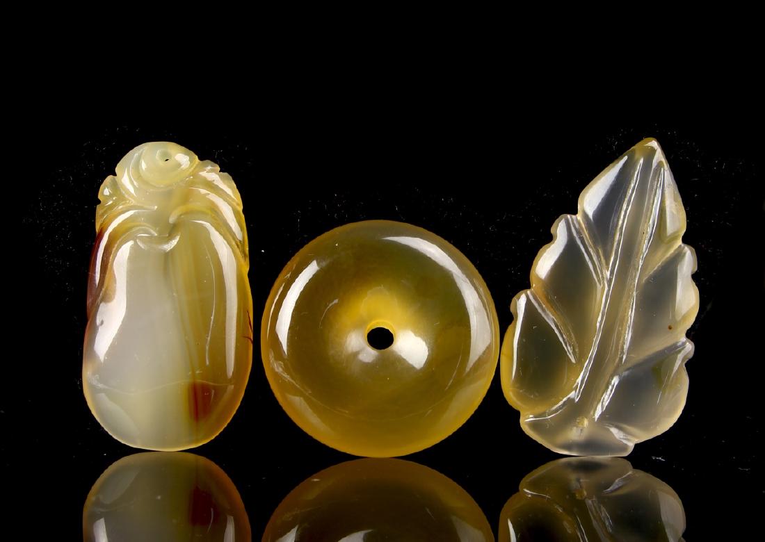 Three Chinese Agate Pendants (1 of 2)