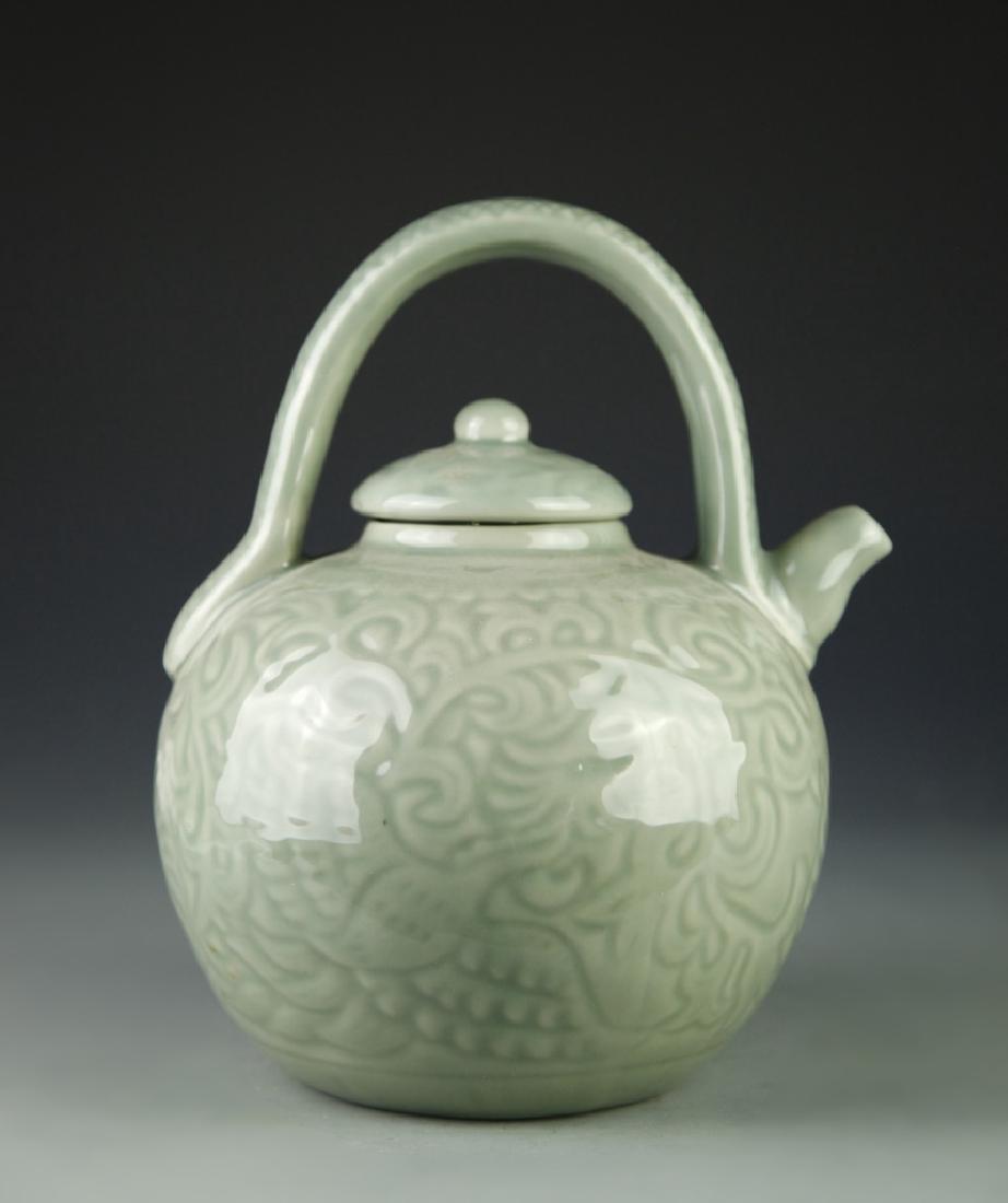 Chinese Celadon Glazed Teapot (1 of 7)