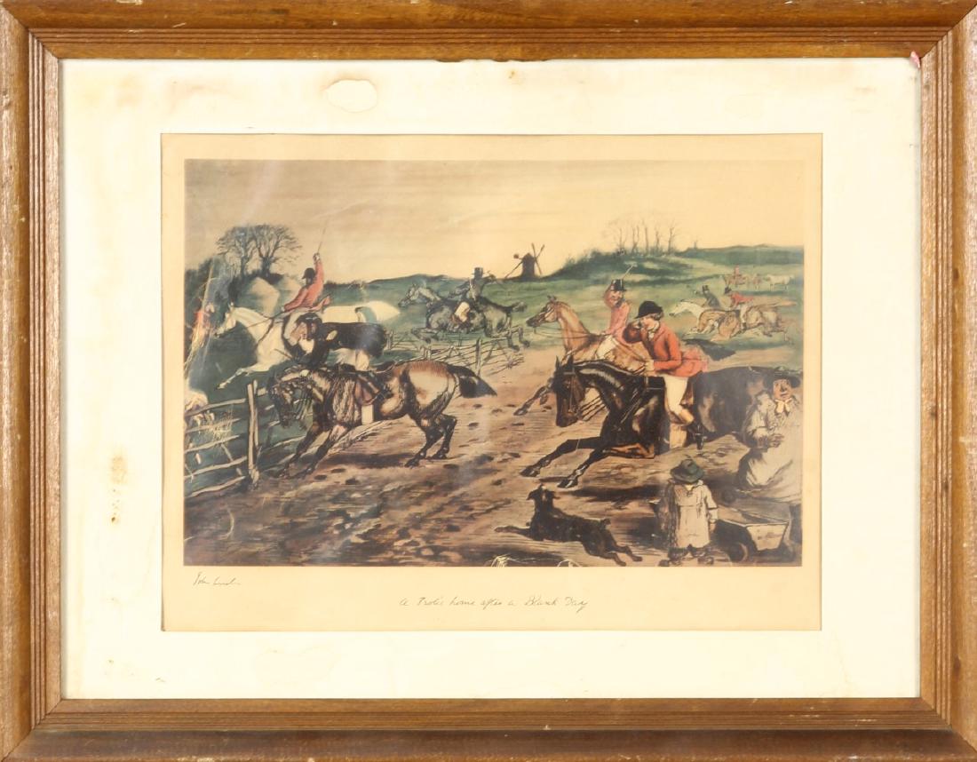 Vintage Print Of Horse Racing, Framed (1 of 2)