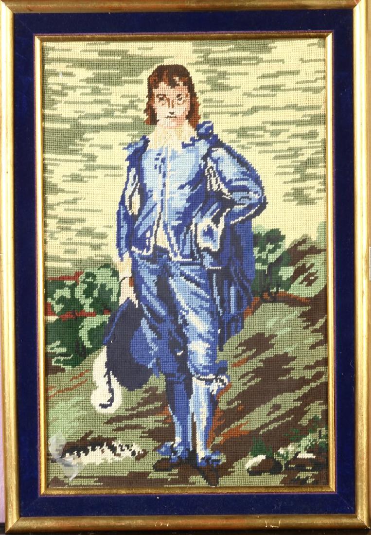Vintage Framed Textiles of an European Man (1 of 2)