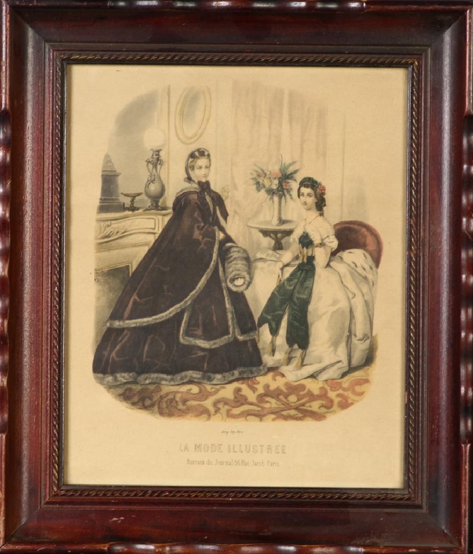 Vintage Framed Print of French Ladies (1 of 2)