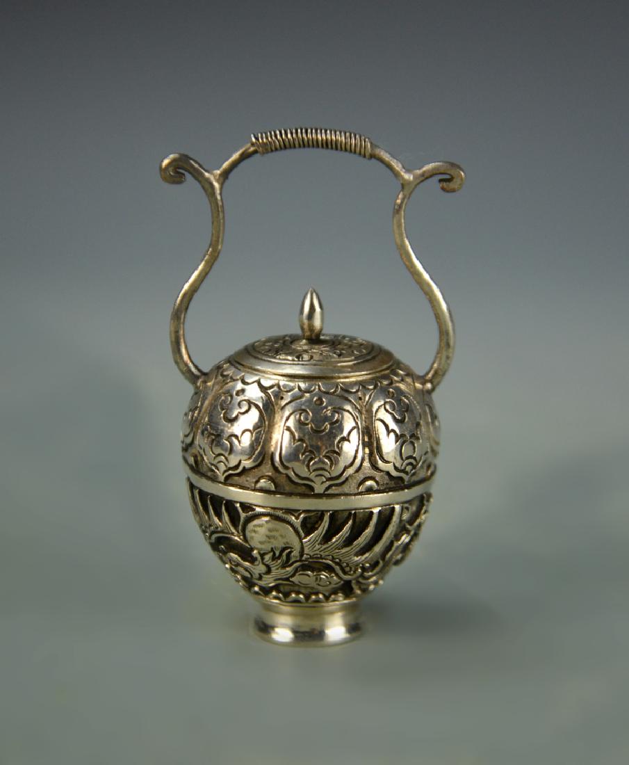 Chinese Silver Mini Jar (1 of 3)