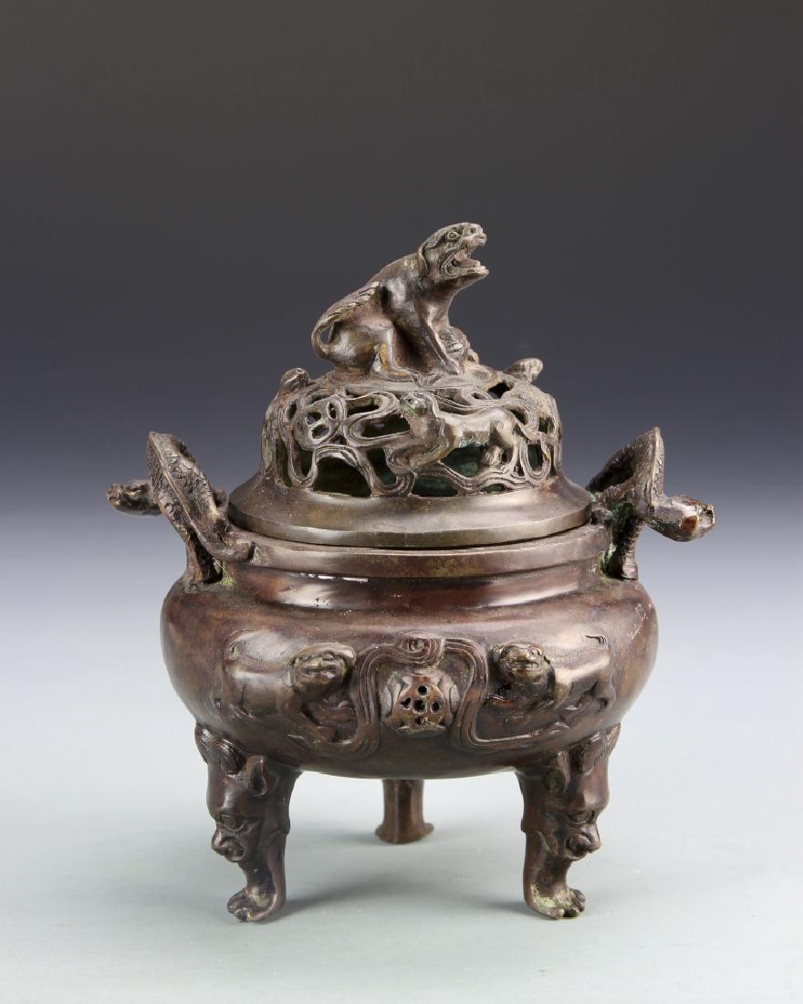 Chinese Bronze Tripod Censer (1 of 5)