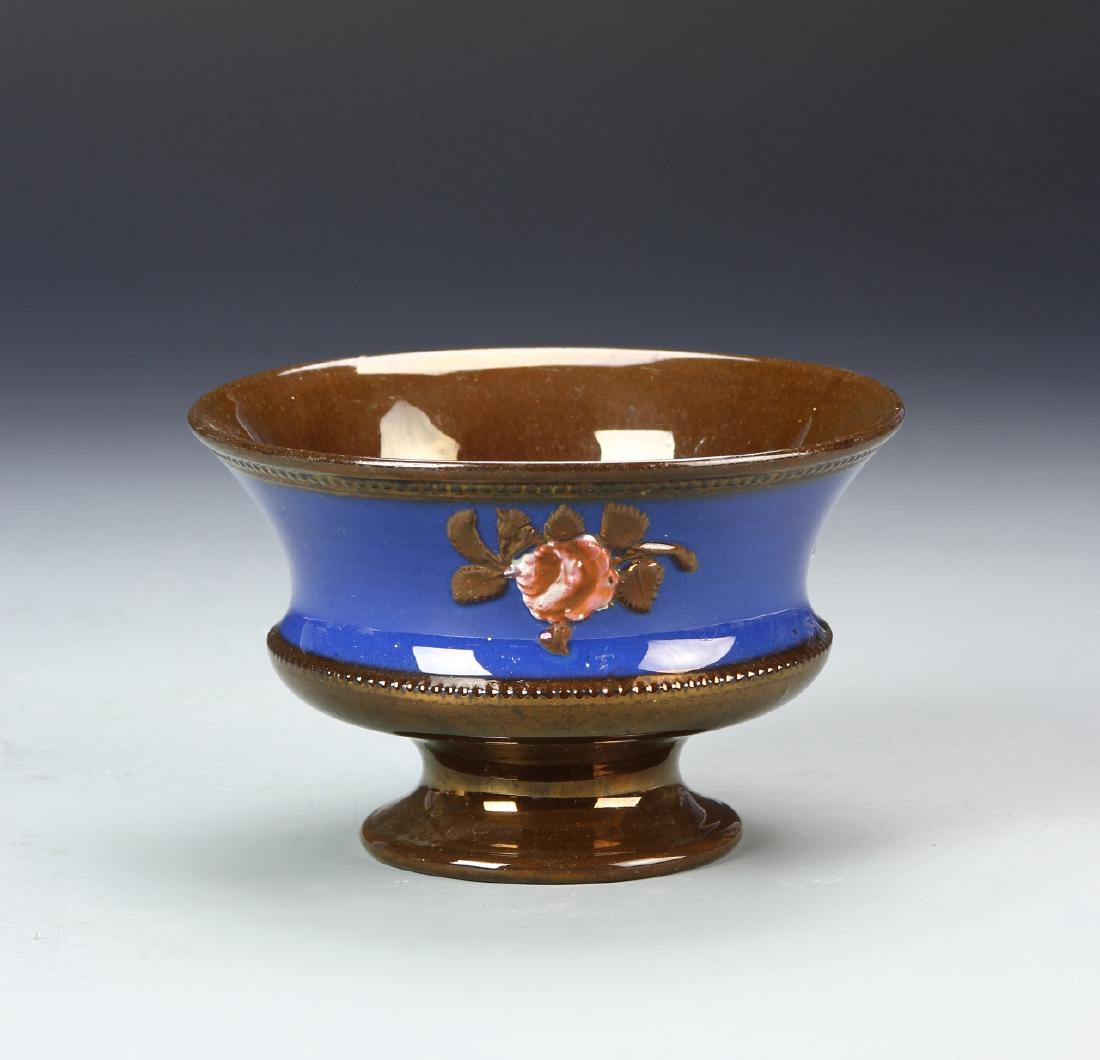 Copper Luster Bowl With Blue Band (1 of 3)