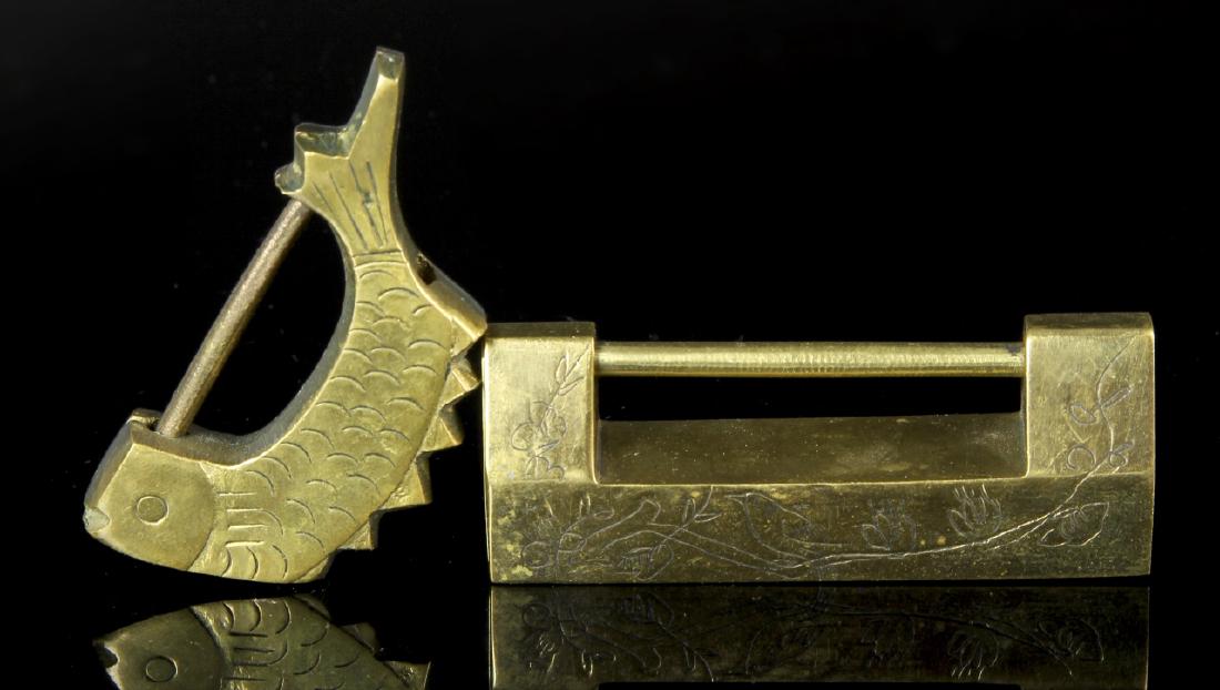 Two Chinese Vintage Metal Locks (1 of 3)