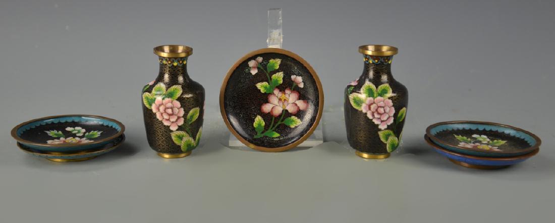 Seven Chinese Cloisonne items (1 of 11)