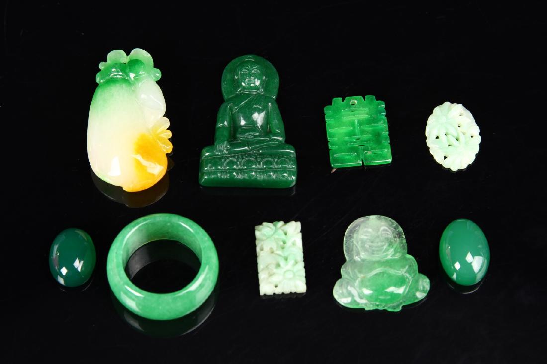 Nine Chinese Jadeite Pendants (1 of 2)