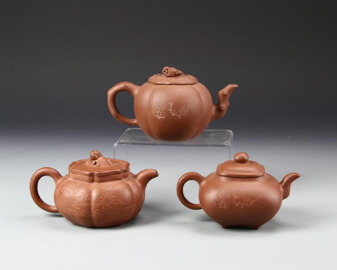 Three Chinese Zisha Teapot (1 of 3)