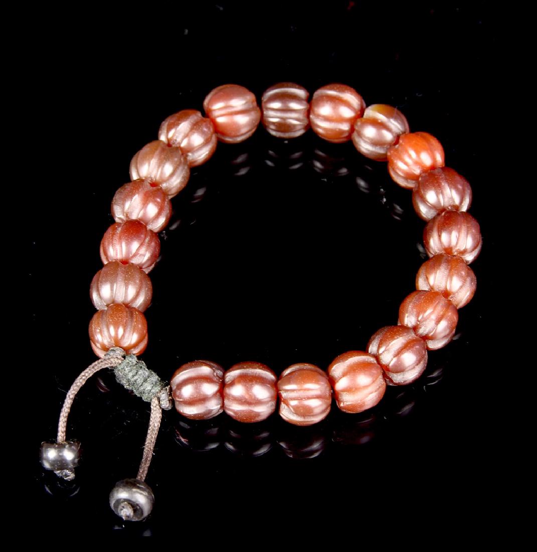 Chinese Agate Beaded Bracelet (1 of 2)