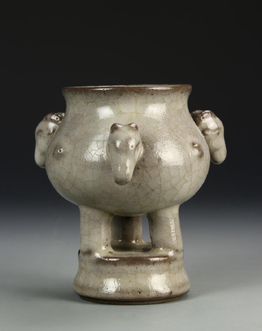 Chinese Lungquan Tripod Censer (1 of 5)