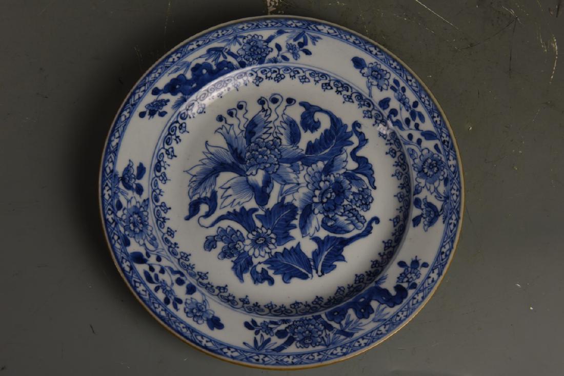 Chinese Two Export Blue and White Plates (1 of 2)
