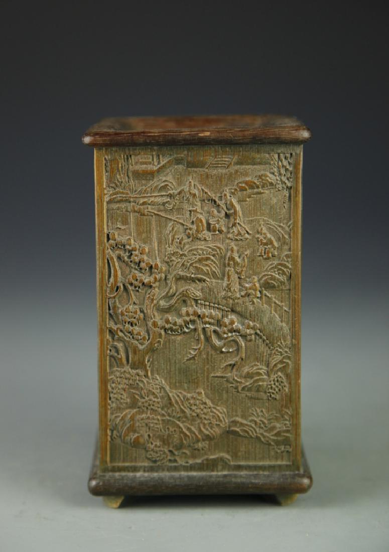 Chinese Bamboo Carved Buddha (1 of 7)