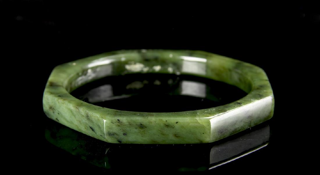 Chinese Spinach Jade Bangle (1 of 2)