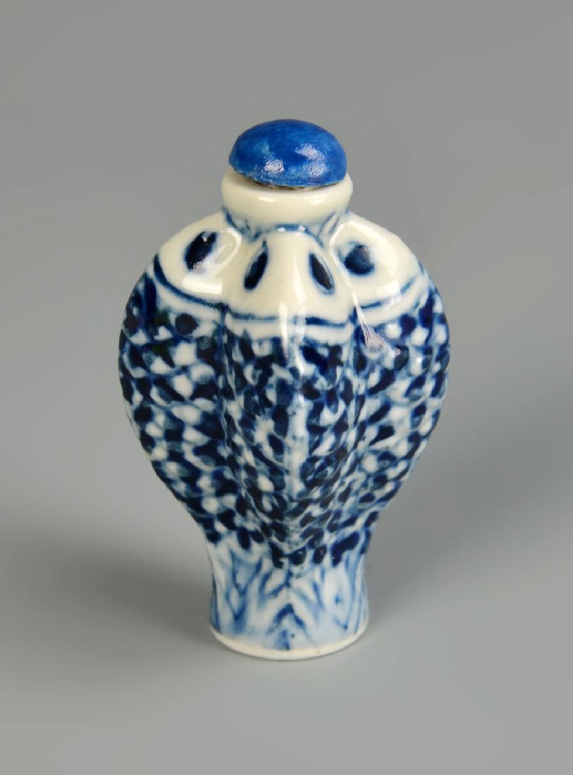 Chinese Blue and White Snuff Bottle (1 of 2)