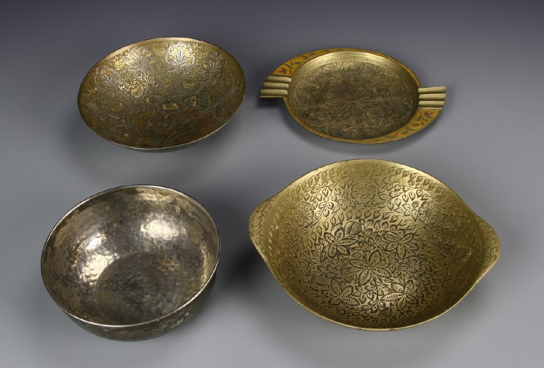 Four Asian Brass Bowls (1 of 2)