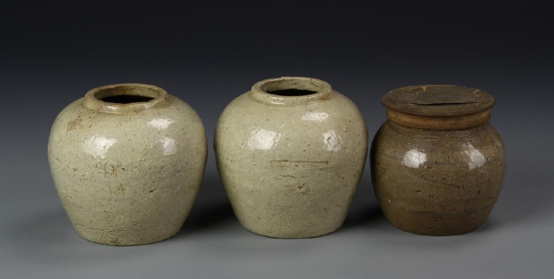 Three Celadon Glazed Jars (1 of 4)