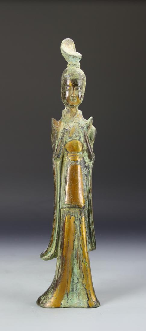 Chinese Bronze Lady Statue (1 of 4)