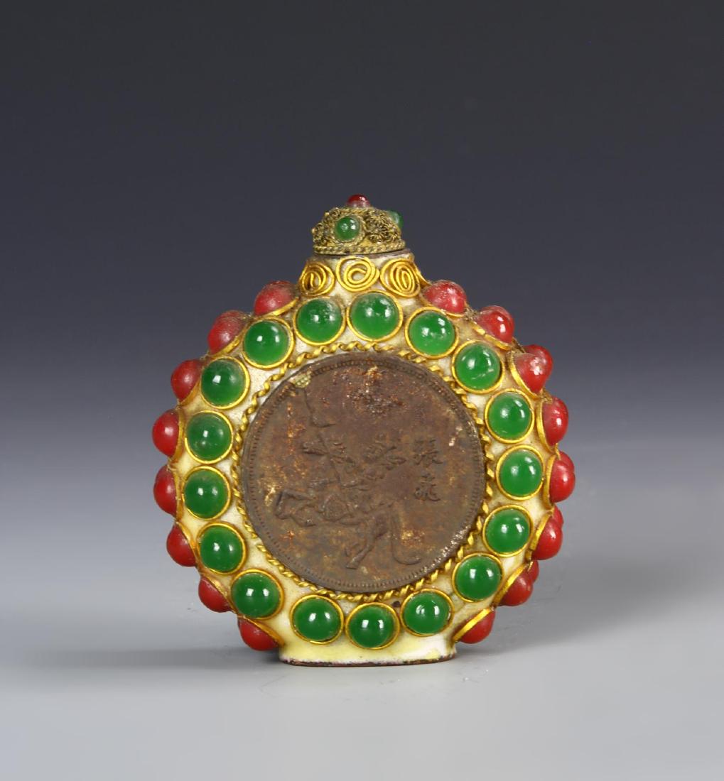 Chinese Copper Snuff Bottle (1 of 4)