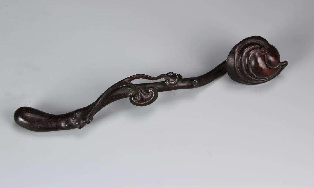 Chinese Zitan Ruyi Scepter (1 of 4)