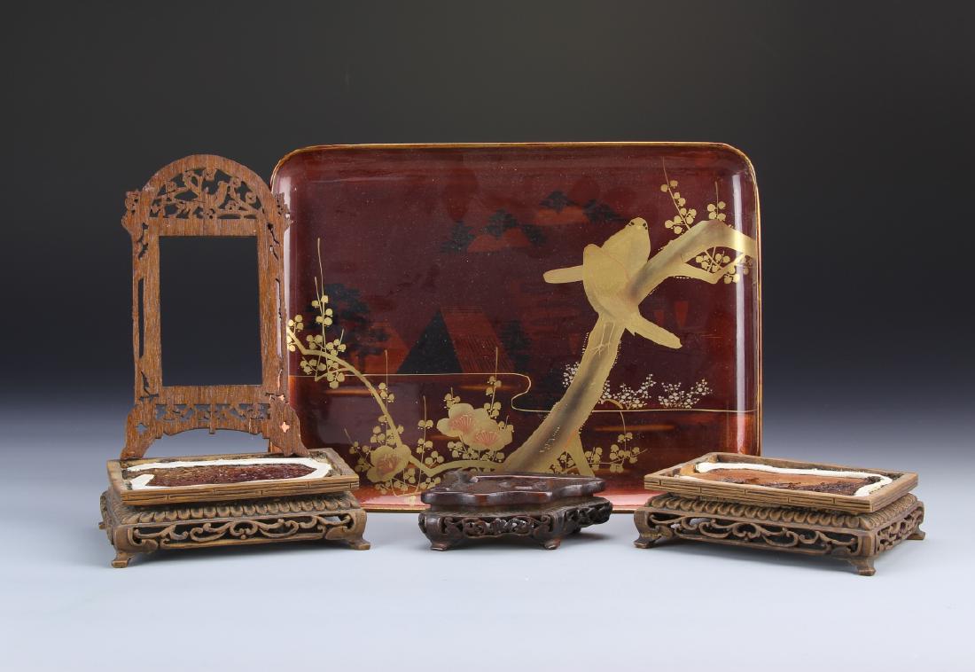 Chinese Tray and Four Stands (1 of 2)