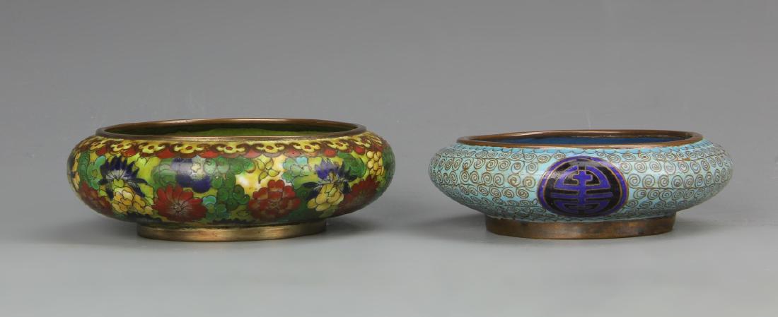 Two Chinese Cloisonne Brush Washers (1 of 3)