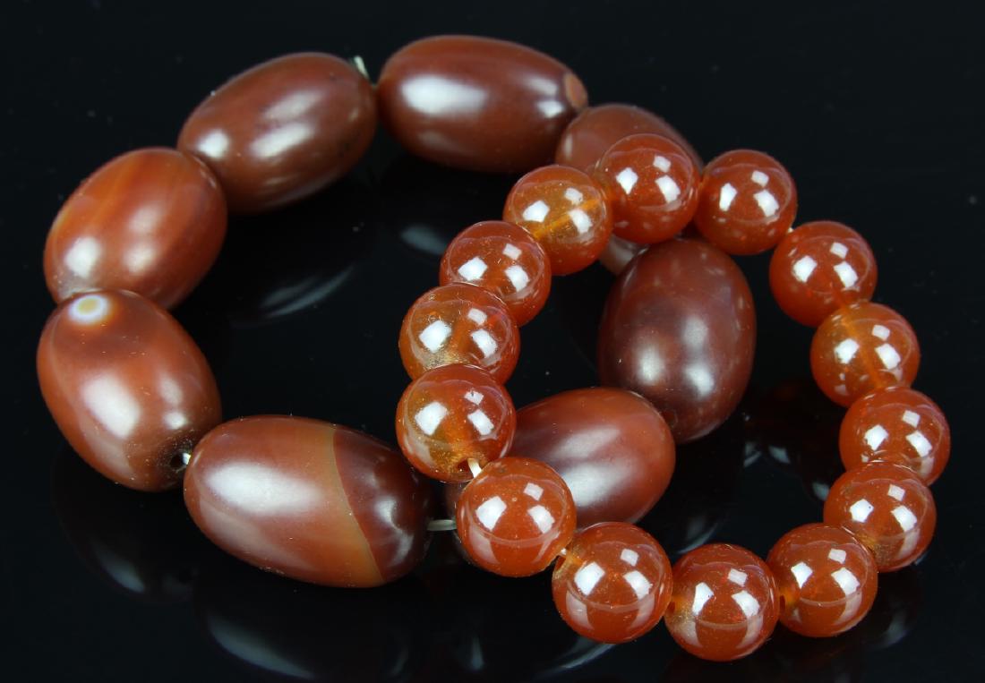 Two Chinese Agate Bracelets (1 of 1)