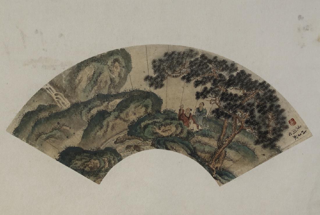 Chinese Fan Painting Attributed to Zhou Xin (1 of 1)