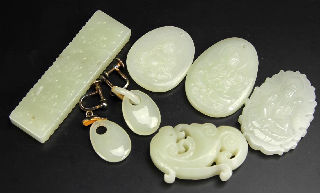 7 Chinese Jade Jewelry Pieces (1 of 1)