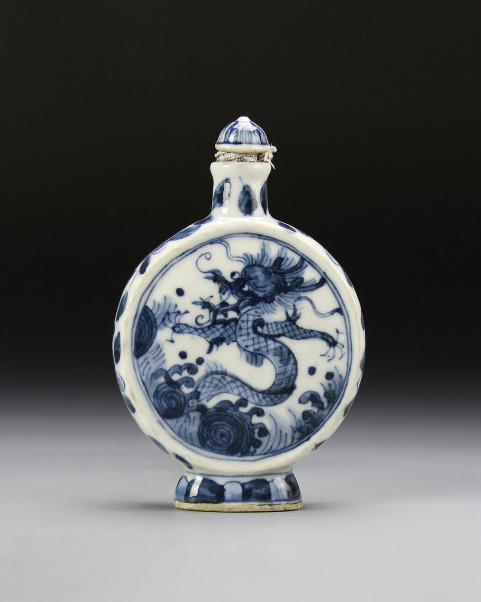 Chinese Blue and White Snuff Bottle (1 of 3)