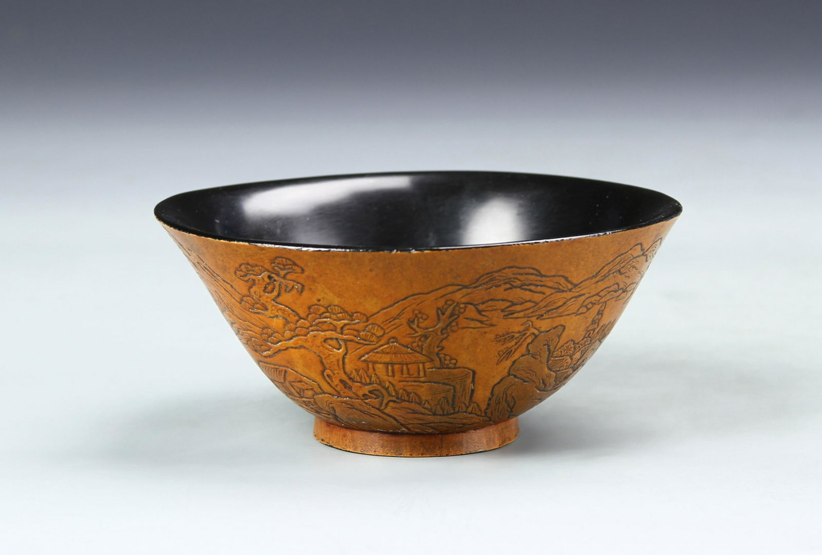 Chinese Cinnabar Bowl (1 of 6)