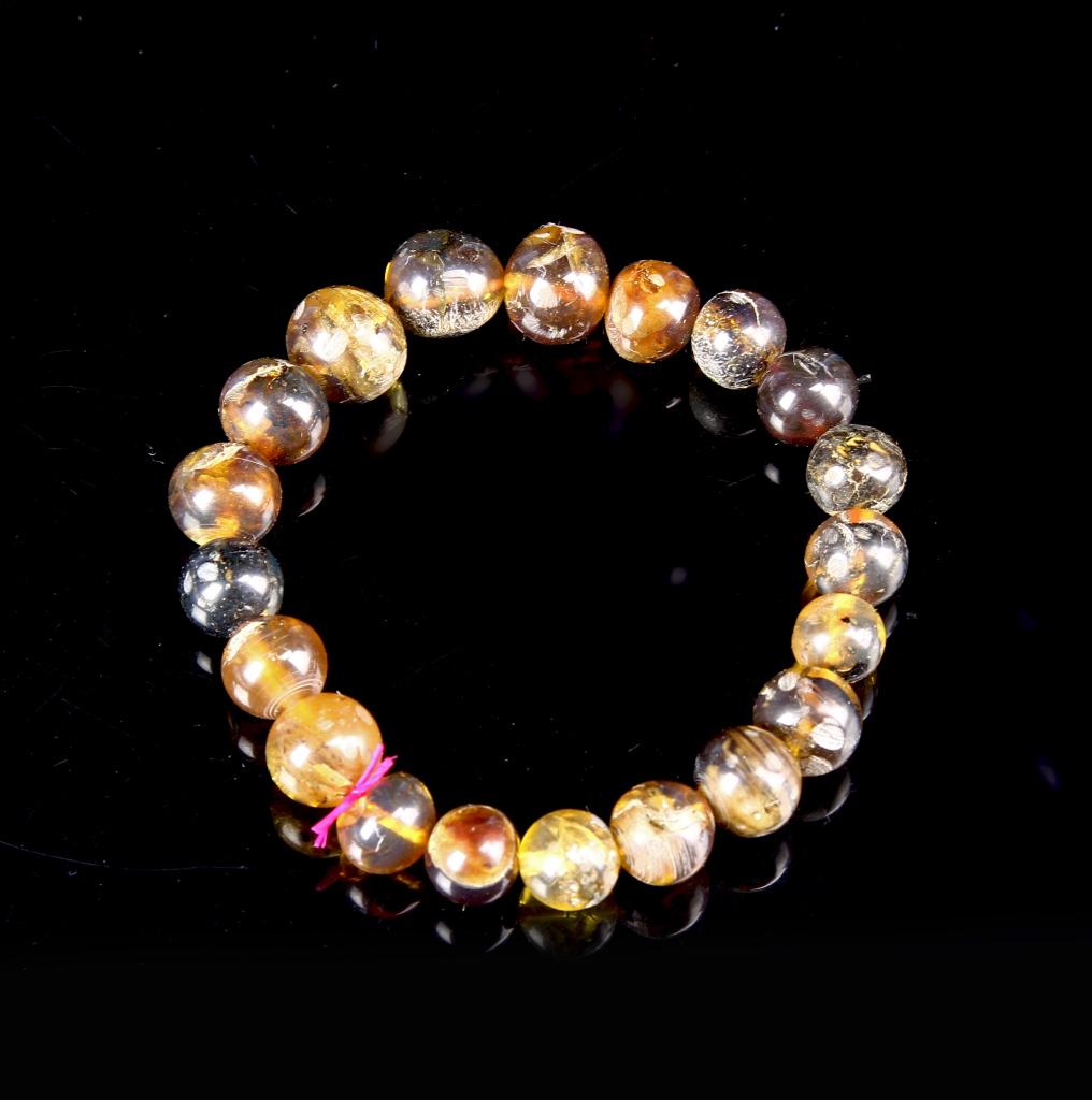 Chinese Antique Amber Bracelet Medium (1 of 2)