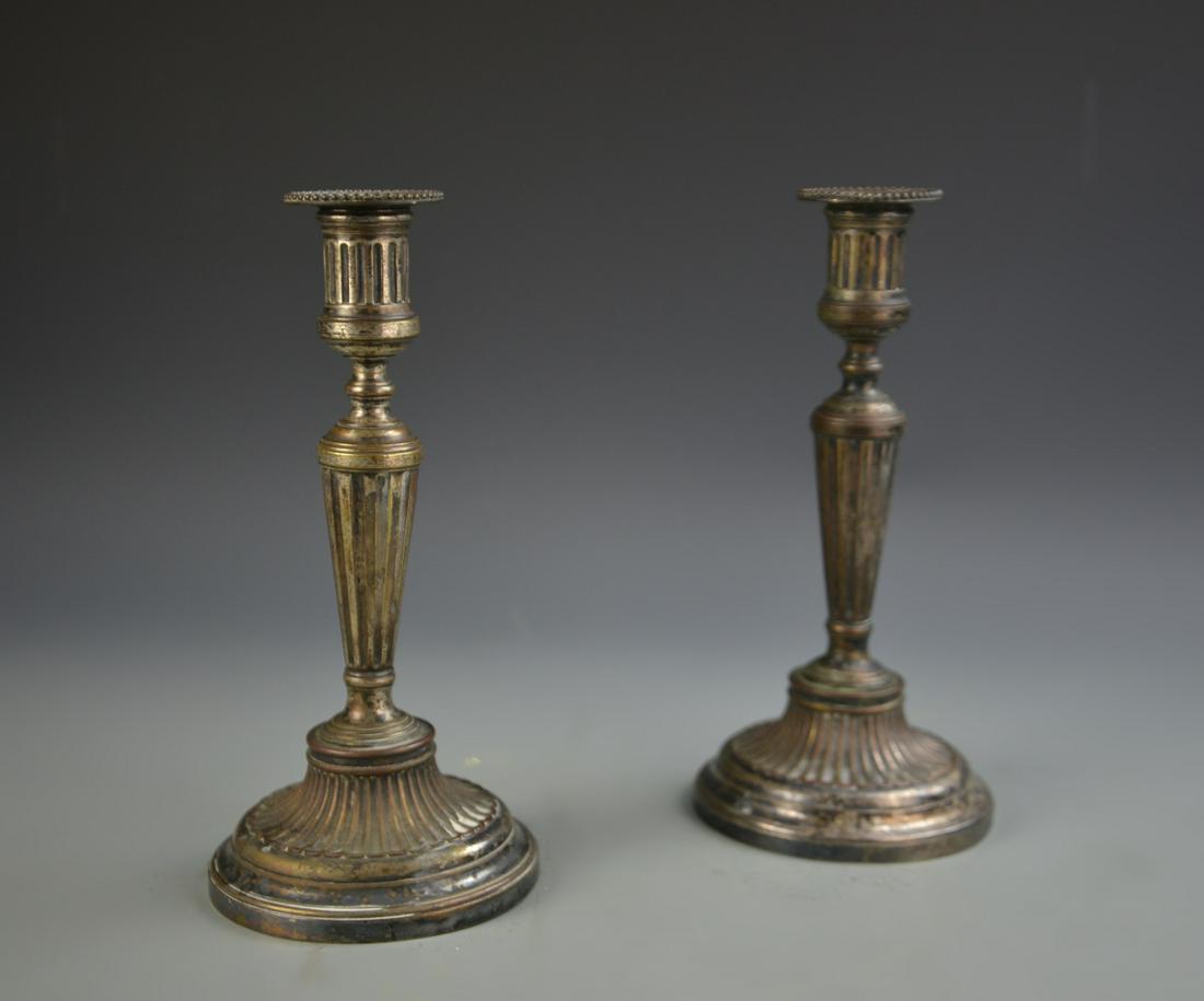 Pair of Silver Plate Candlesticks (1 of 5)