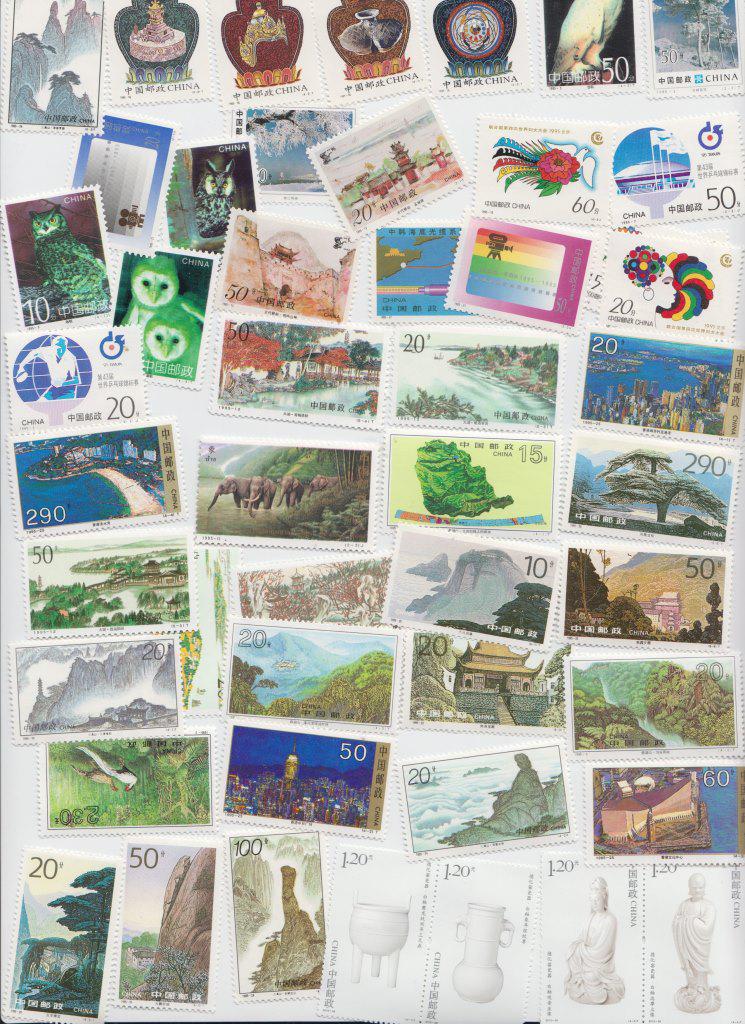 50 Chinese Stamps (1 of 2)
