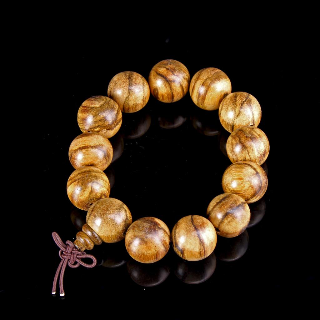 Chinese Chengxiang Wood Bead Bracelet (1 of 2)