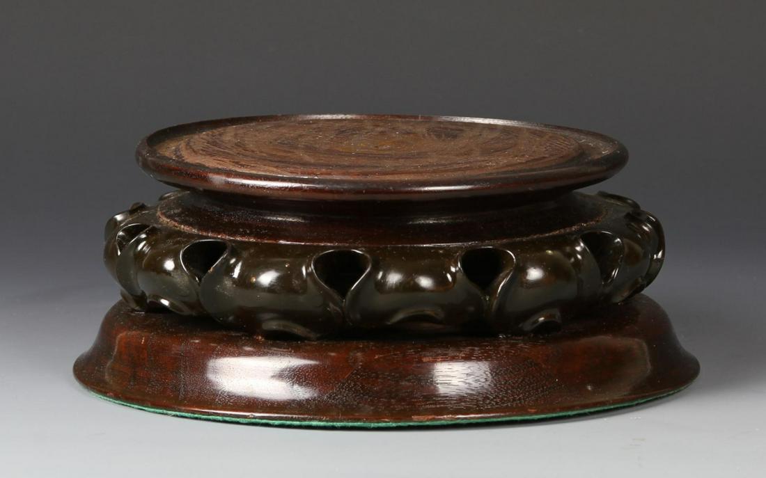 NOT FOUND Chinese Carved Rosewood Stand (1 of 3)