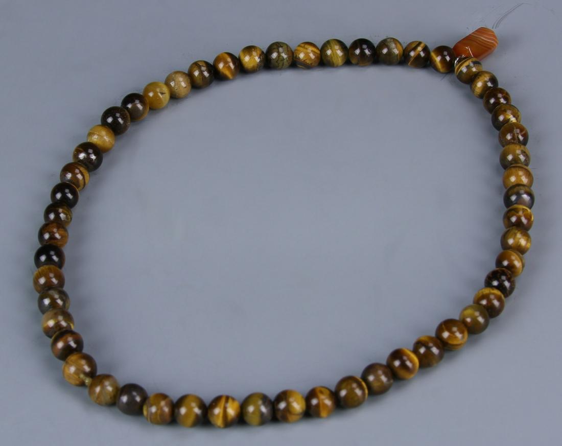 Chinese Tiger-Eye Stone Necklace (1 of 1)