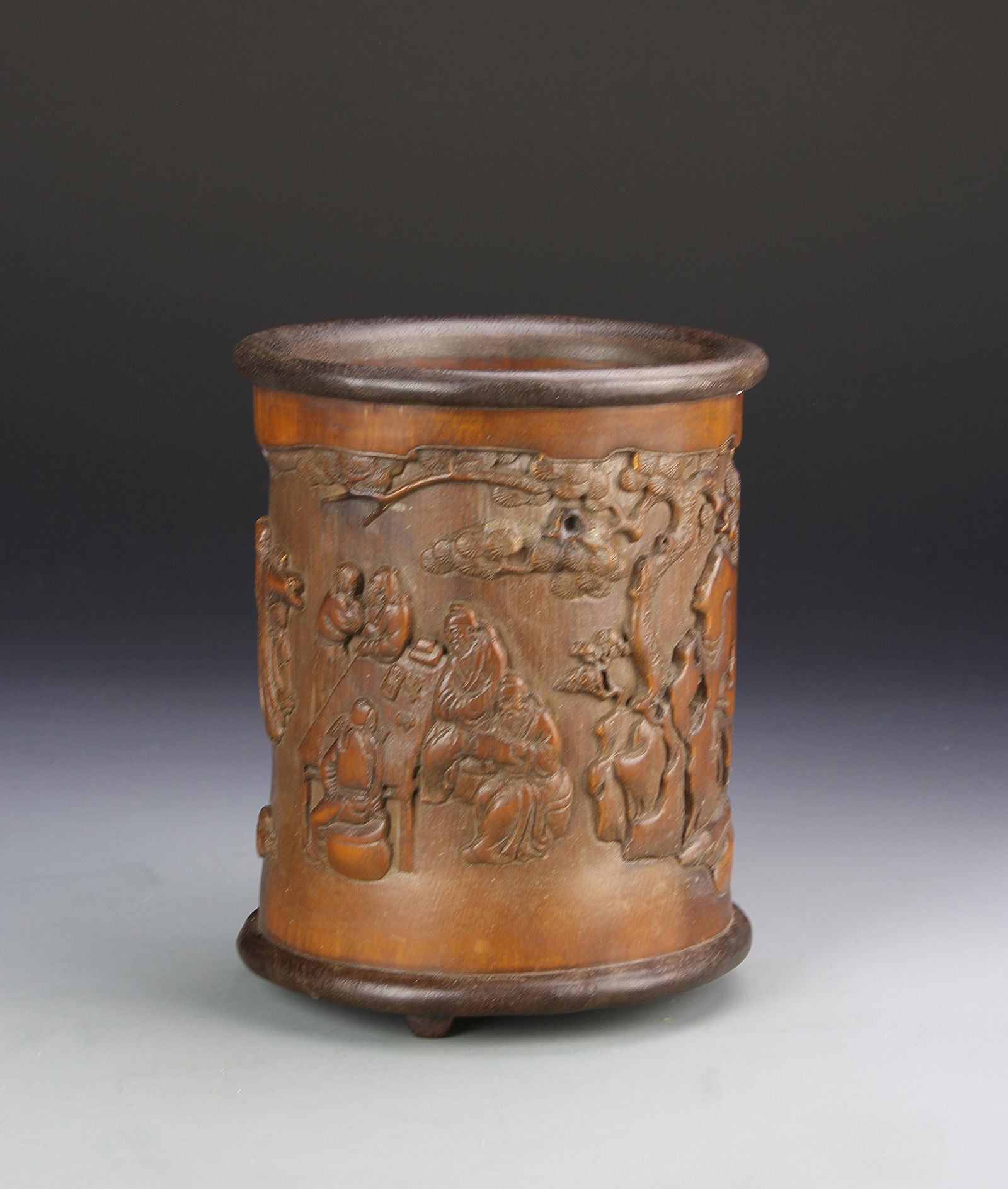 Chinese Bamboo Brush Pot (1 of 3)