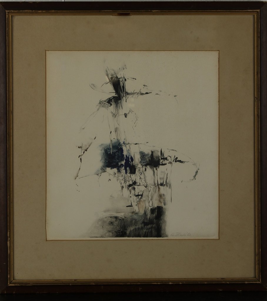 Grease Pencil on Ledger Paper: 1966, grease pencil on ledger paper, attributed to Flavin. Dimensions 12 1/2 in., 13 1/2 in.