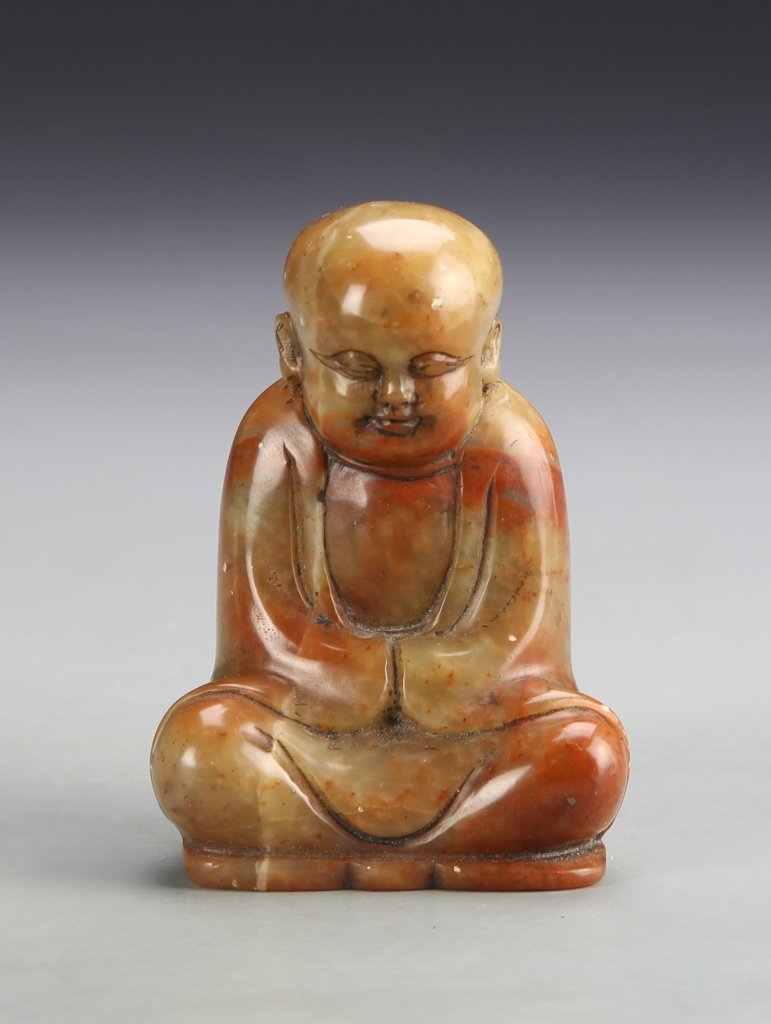 Chinese Carved Shoushan Stone Buddha (1 of 4)