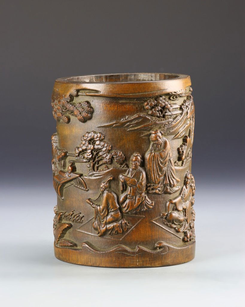 Chinese Bamboo Brush Pot (1 of 3)