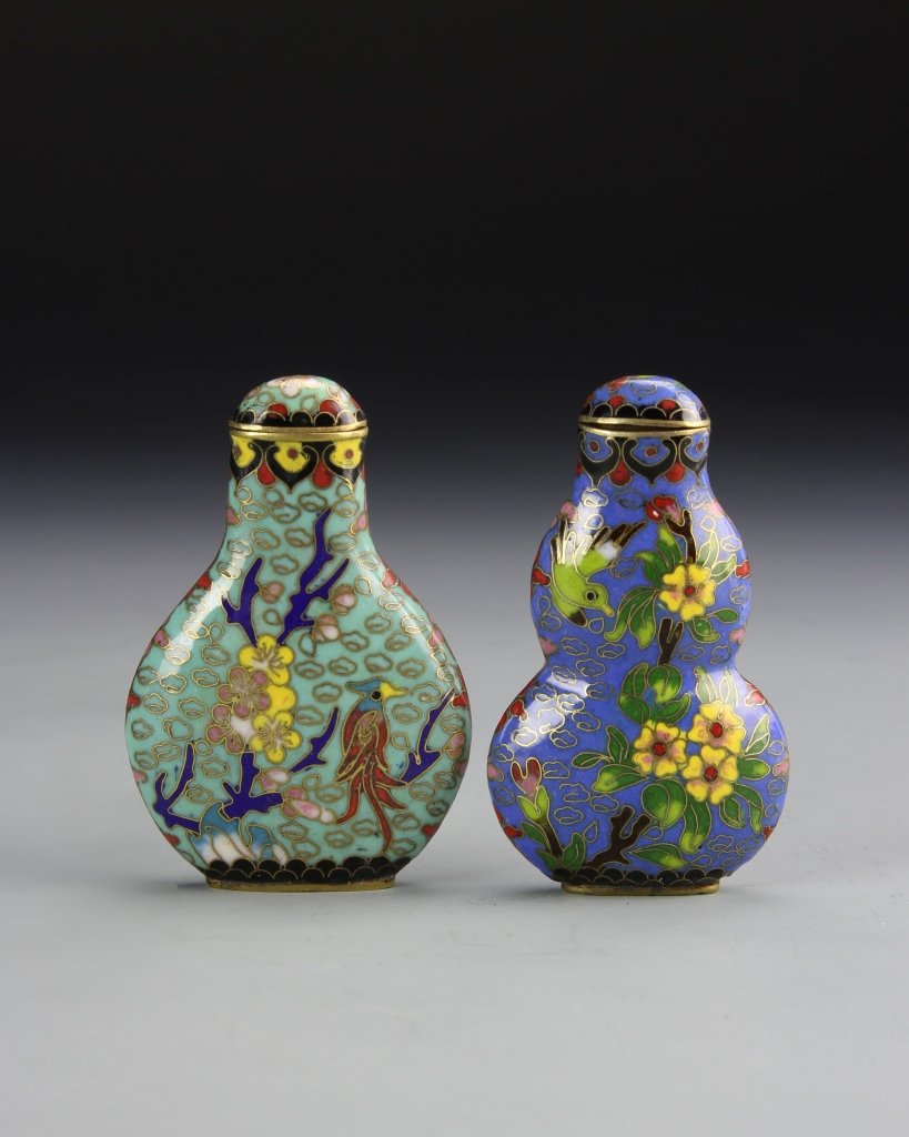 Two Chinese Cloisonne Snuff Bottles (1 of 3)