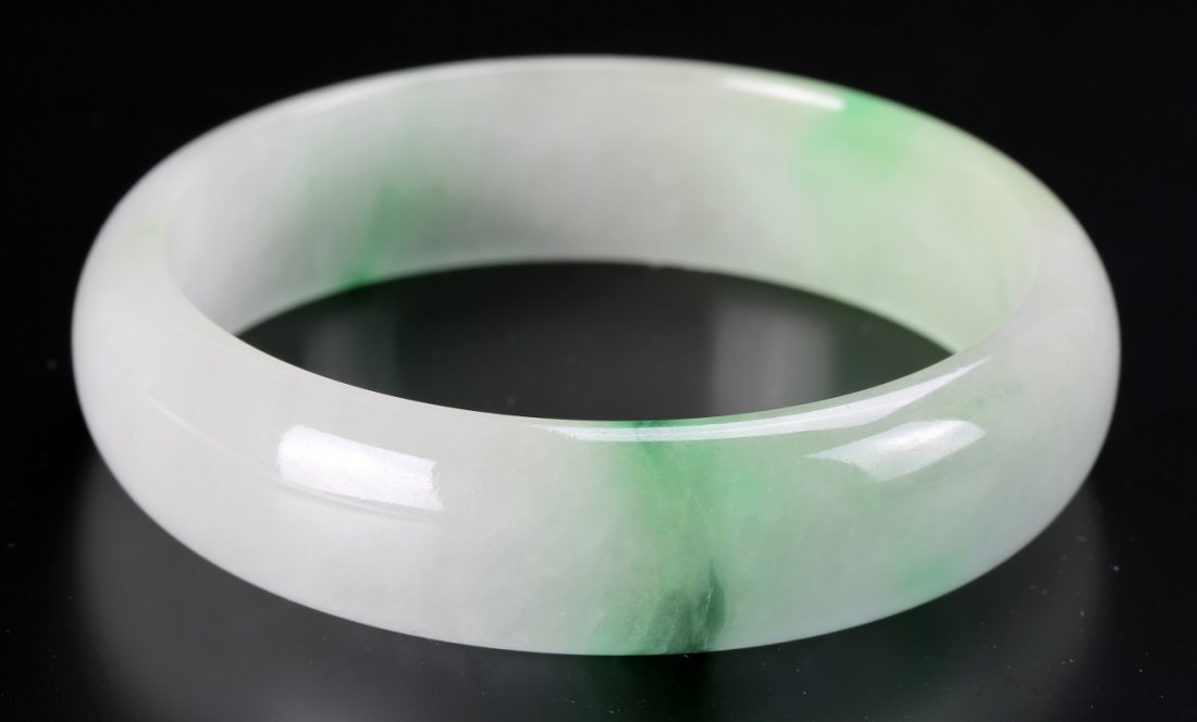 Pair of Chinese Jadeite Bangles (1 of 2)