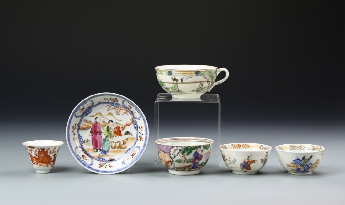 Chinese Six Export Familie Vert Plates and Bowls (1 of 6)
