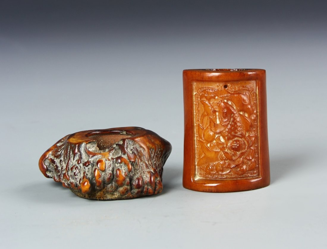 Chinese Horn Scholar's Items (1 of 2)