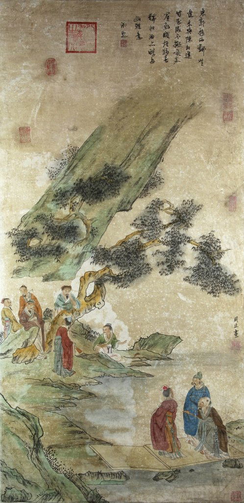 Chinese Scroll Painting of Figures (1 of 4)