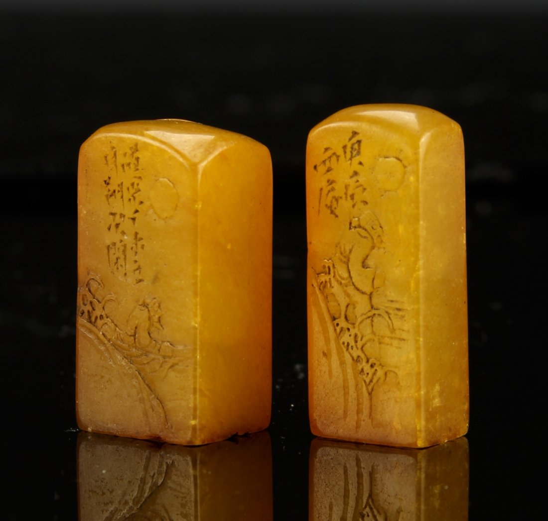 Pair of Chinese Tianhuang Seal Chops (1 of 3)