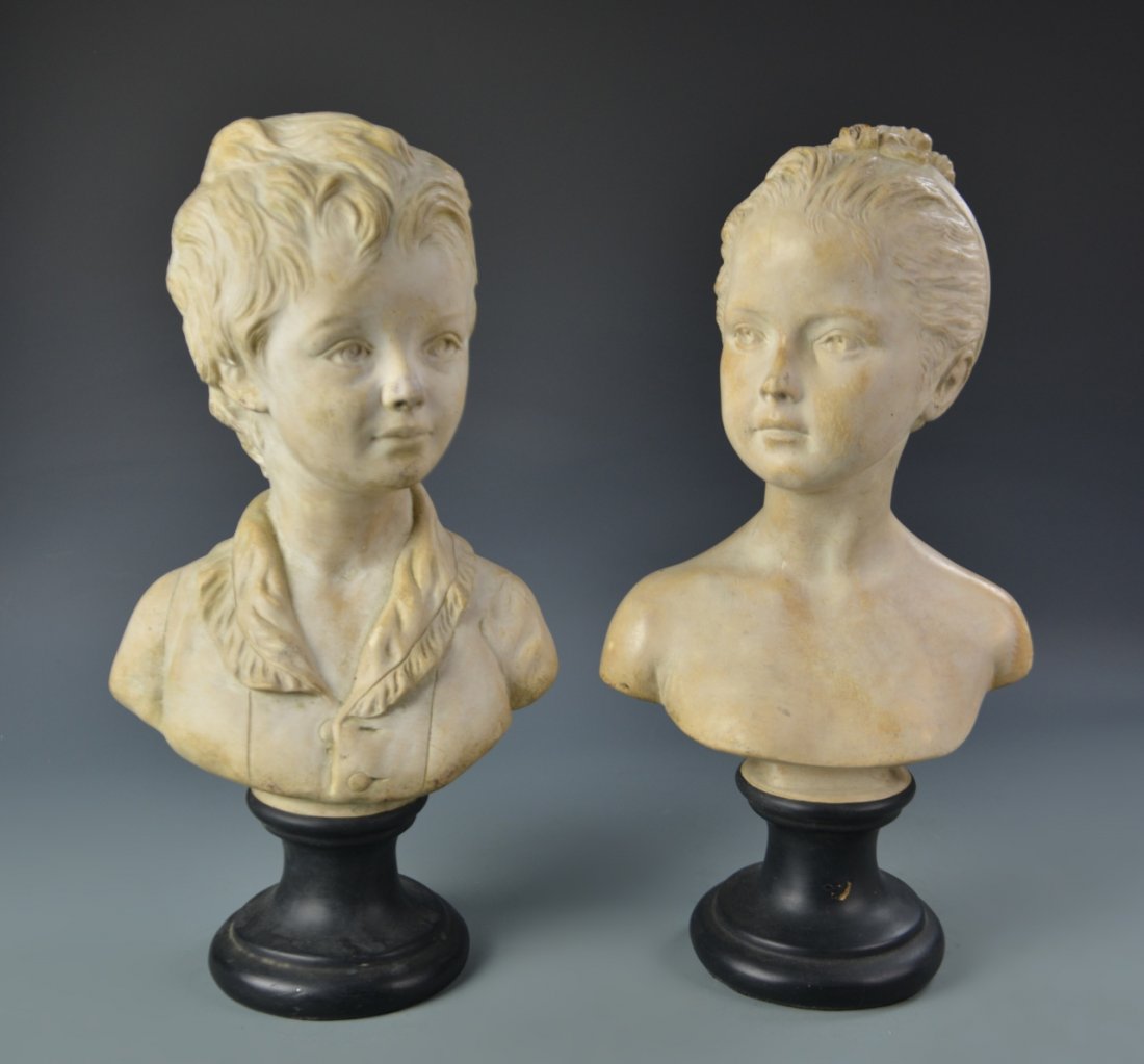A Pair of Plaster Busts (1 of 2)